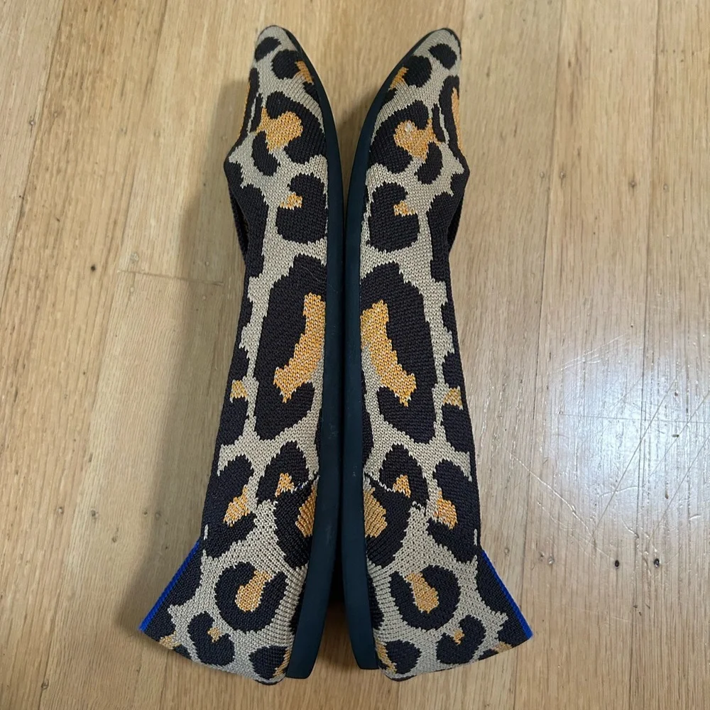 Rothy's The Point Leopard Print Women's Flats - Picture 9 of 10